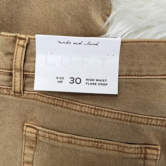 ✅SOLD LOFT Women's High Waist Flare Crop Raw Hem Capri 10P 30 NEW - Picture 6 of 11